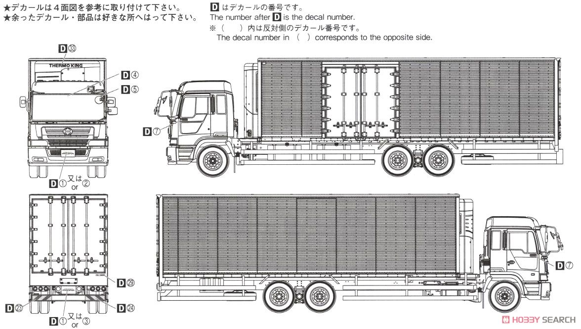 日野 プロフィア テラヴィFR ハイスター短尺 冷凍バン＆サーモキング (プラモデル) 塗装2