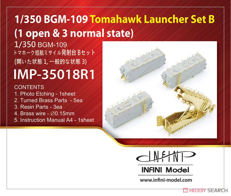 米・トマホークミサイルセットB (開1、閉状態3基入り) (プラモデル) その他の画像1