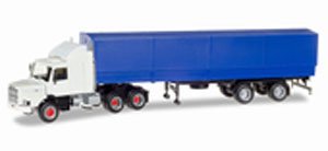(HO) スカニア 142 Hauber 6x4 キャンバスセミトレーラー 無装飾 (鉄道模型)