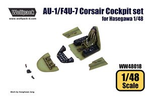 AU-1/F4U-7 Corsair Cockpit set (for Hasegawa) (Plastic model)