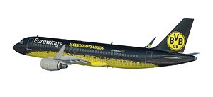 A320 ユーロウイングス `BVB Mannschaftsairbus`D-AIZR (スナップフィット) (完成品飛行機)