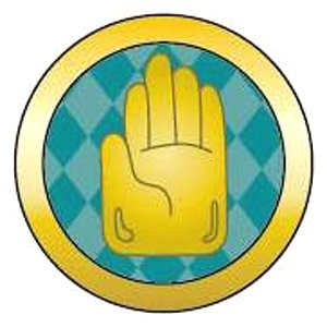 アルミボタンシール指紋認証対応 ジョジョの奇妙な冒険 第3部 01 手のひらエンブレム ASS (キャラクターグッズ)