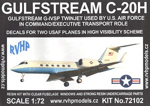 Gulfstream C-20H U.S. Air Force [High Visibility] w/2 Type High Visibility Decals (Plastic model)