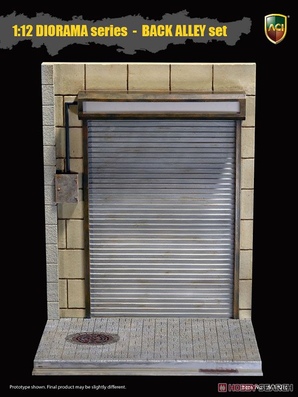 1/12 Diorama Series Back Alley Roller Shutter Set Item picture1