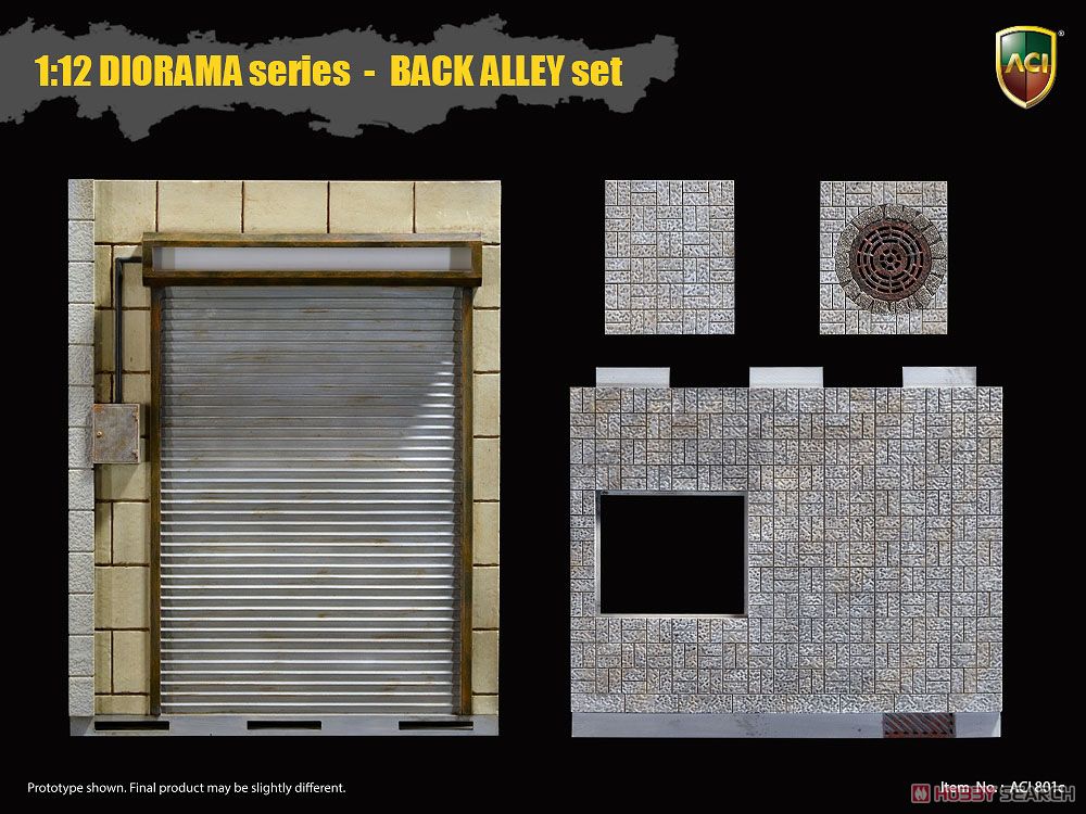 1/12 Diorama Series Back Alley Roller Shutter Set Item picture3