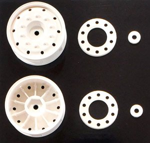 TROP43 セミワイドホイール (30mm幅タイヤ用、六角ハブタイプ) ホワイト (ラジコン)