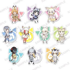 Kemono Friends Clear Clip Badge (Set of 10) (Anime Toy)