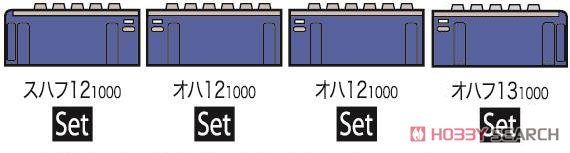 国鉄 12-1000系 客車セット (4両セット) (鉄道模型) その他の画像1