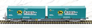 1/80(HO) J.R. Container Wagon Type KOKI106 (Gray, w/Yamato Transport Container) (Model Train)
