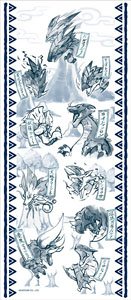 Monster Hunter XX Japanese Pattern Tenugui Blue (Anime Toy)