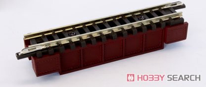 (Z) Deck Girder Bridge (Short) Dark Red 55mm (w/Track) (1 Piece) (Model Train) Item picture1