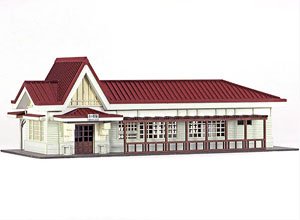 1/150 Scale Paper Model Kit Station Series 04 : Regional Station Building/Kichigahara Station (Unassembled Kit) (Model Train)