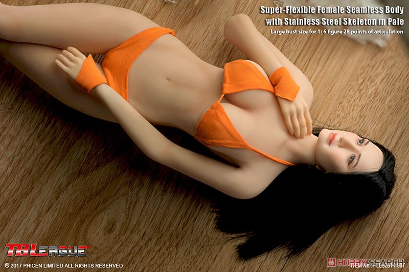 Female Super Flexible Seamless Pale Large Bust with Head 1/6 Action Figure PLLB2014-S07 (Fashion Doll) Item picture10