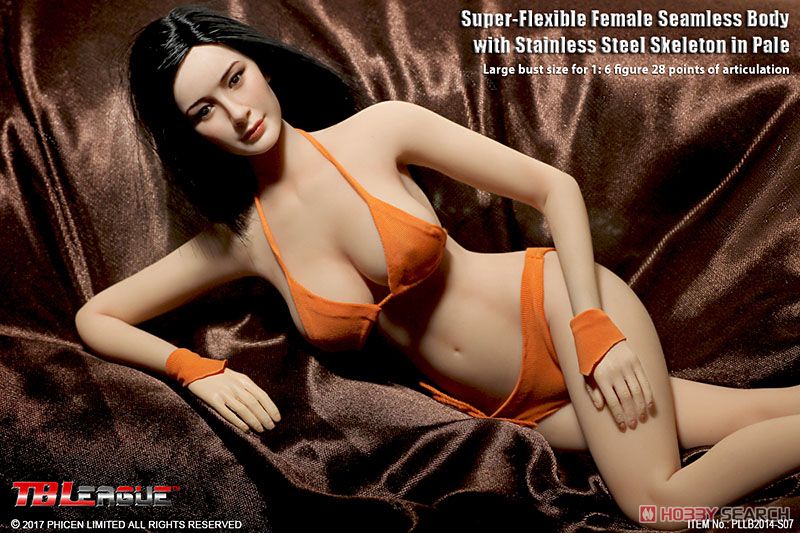 Female Super Flexible Seamless Pale Large Bust with Head 1/6 Action Figure PLLB2014-S07 (Fashion Doll) Item picture3