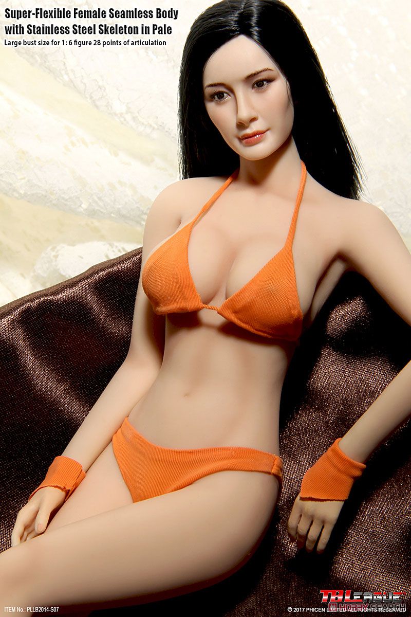Female Super Flexible Seamless Pale Large Bust with Head 1/6 Action Figure PLLB2014-S07 (Fashion Doll) Item picture6