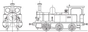 J.G.R. Beyer, Peacock #166/#167 Steam Locomotive (Unassembled Kit) (Model Train)