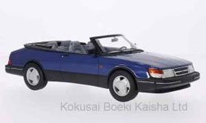 Saab 900 S Convertible 1987 Metallic Blue (Diecast Car)