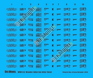 WWII米 野戦糧食運搬木箱 デカールセット (デカール)