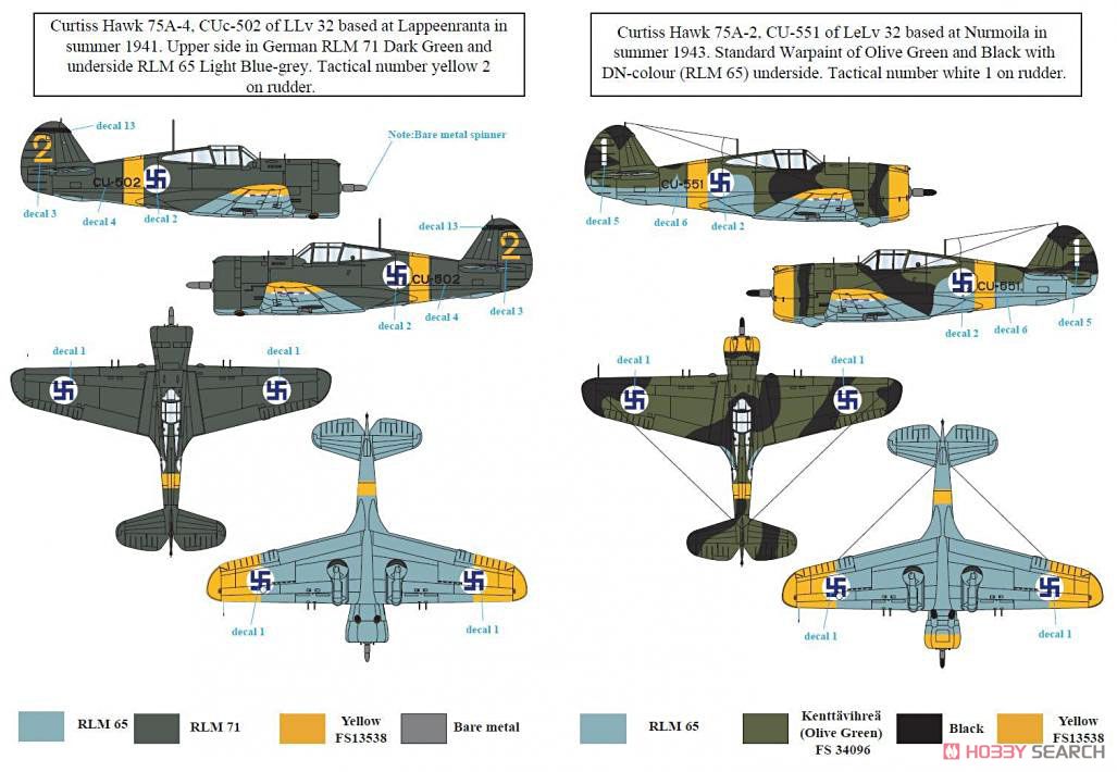 Curtiss Hawk 75A in Finnish Service (Decal) Item picture2