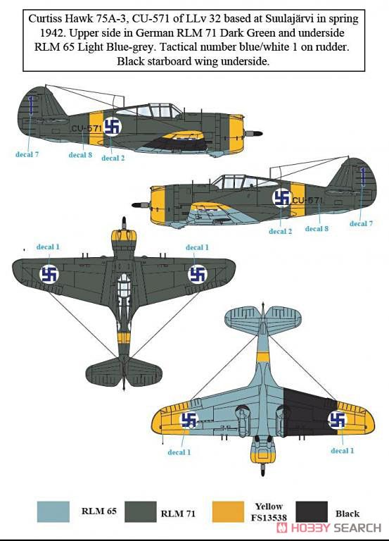 Curtiss Hawk 75A in Finnish Service (Decal) Item picture3