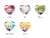 TVアニメ 『王室教師ハイネ』 ハート型ラメアクリルバッジ 5個セット (キャラクターグッズ) 商品画像1