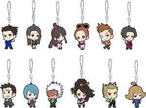 Ace Attorney Rubber Strap Collection A (Set of 12) (Anime Toy)