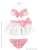 AZO2 Frill Bikini Set (White x Pink) (Fashion Doll) Item picture1