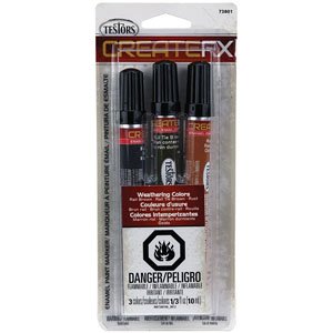 Enamel Paint Marker Weahtering Colors (Rail Brown/Rail Tie Brown/Rust) (3 Colors Set) (Model Train)