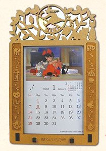 2018年 ステンドフレームカレンダー 魔女の宅急便 (キャラクターグッズ)