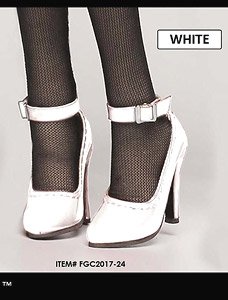 Flirty Girl Shoes Collection/ Female Strap Pumps White 1/6 Set FGC2017-24 (Fashion Doll)