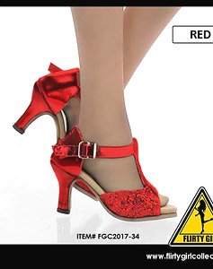 Flirty Girl Shoes Collection/ Female High Heels Sandals Red 1/6 Set FGC2017-34 (Fashion Doll)