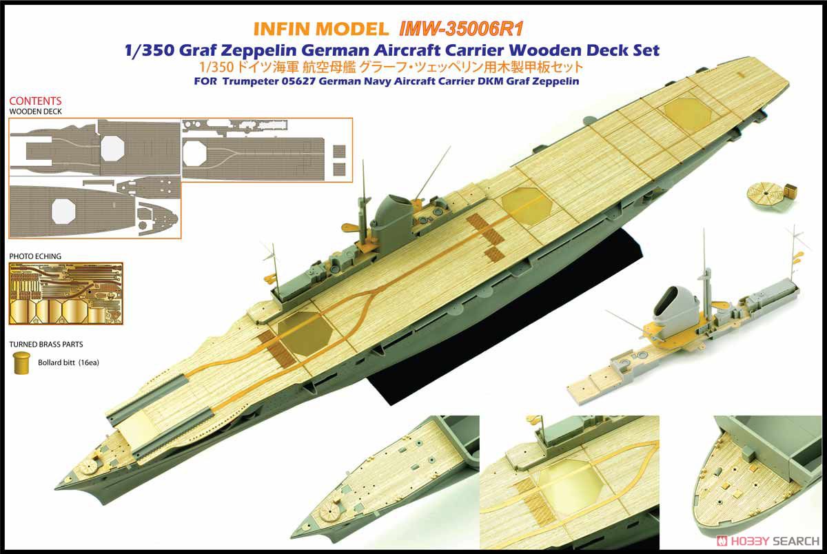 独・空母 グラーフ・ツェッペリン用 (TR社用) 木製甲板 (プラモデル) その他の画像1