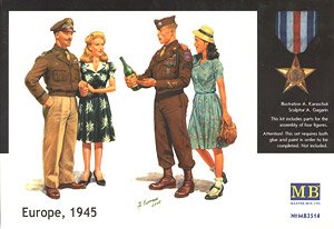 米・兵士＆民間人女性V-DAY・4体入 (プラモデル)