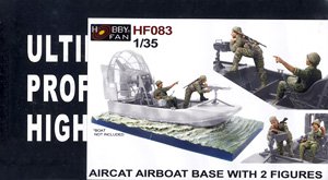 Diorama Base & Air Cat Air Boat Crew (Set of 2) (Plastic model)