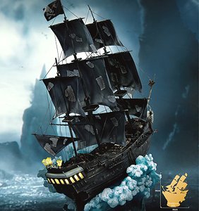 【マスタークラフト】 『パイレーツ・オブ・カリビアン/最後の海賊』 1/144スケール ブラックパール号 (完成品)
