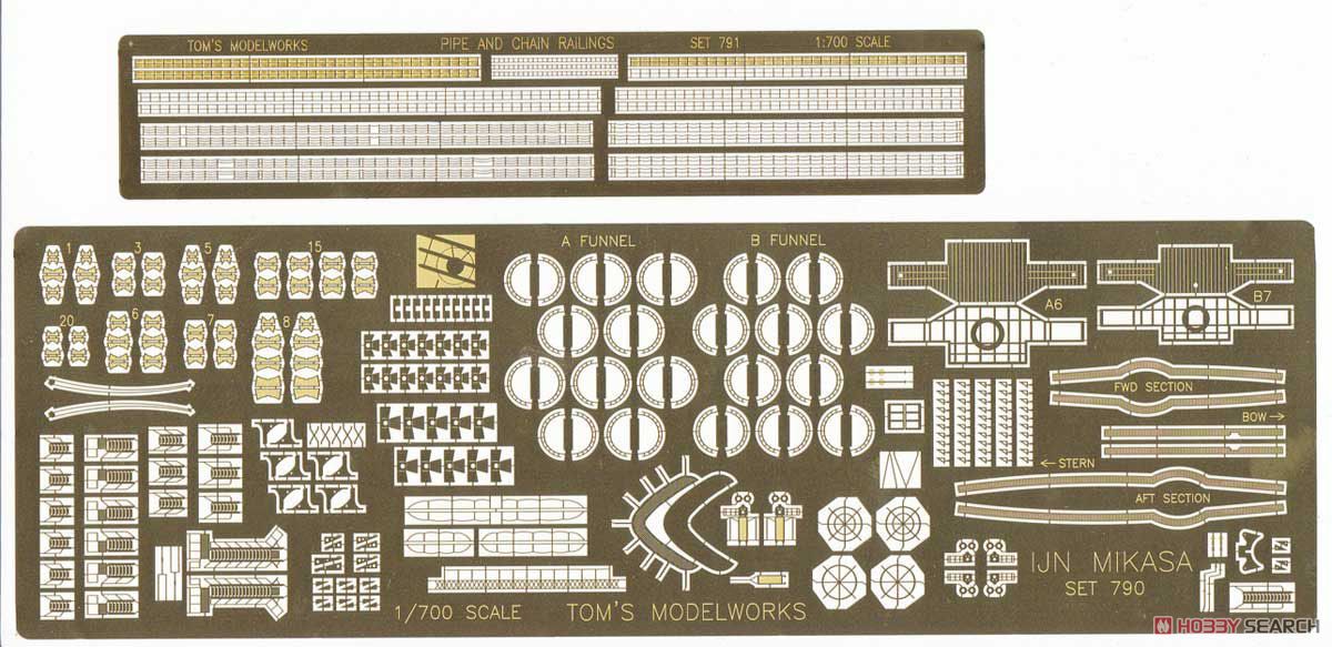 日本海軍 戦艦 三笠用 (H社用) (プラモデル) 商品画像1