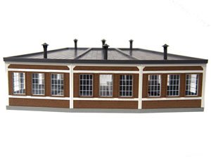 Brick Outer Wall Additional Kit for Round House (Conversion Kit) (Model Train)