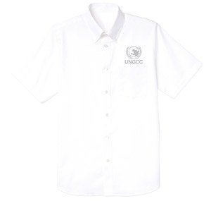 UN Anti Godzilla Center Oxford Shirts (Short Sleeve) White M (Anime Toy)