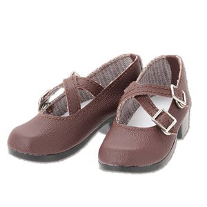 50 Cross Strap Shoes (Dark Brown 