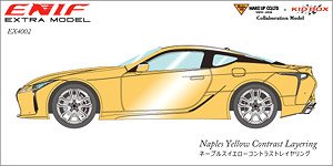 LEXUS LC500 - S package - 右ハンドル仕様 内装色オーク ネープルスイエロー コントラストレイヤリング (ミニカー)