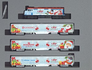 2016 Operation North Pole Christmas Train (F40PH機関車/ギャラリー・バイレベル客車 ONP クリスマストレイン 2016) (基本・4両セット)