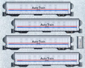 Autorack Amtrak(R) Phase III 4 Car Set #2 (4-Car Set) (Model Train)