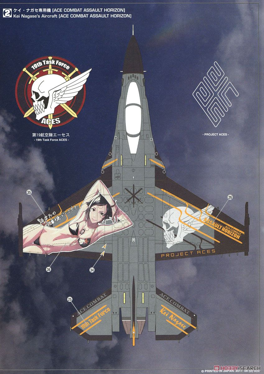 F-2A `エースコンバット ケイ・ナガセ機` (プラモデル) 塗装3