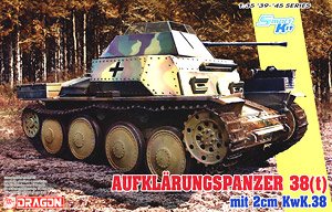 WW.II German Concrete Armored Aufklarungspanzer 38(t) mit 2cm Kw.K.38 (Plastic model)