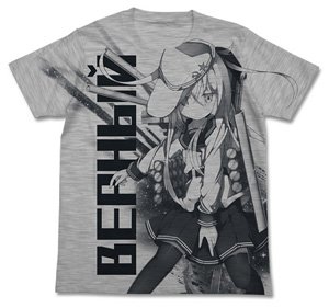 Kantai Collection Verniy All Print T-Shirts Heather Grey S (Anime Toy)
