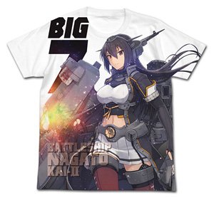 Kantai Collection Nagato Kai-II Full Graphic T-shirt White S (Anime Toy)