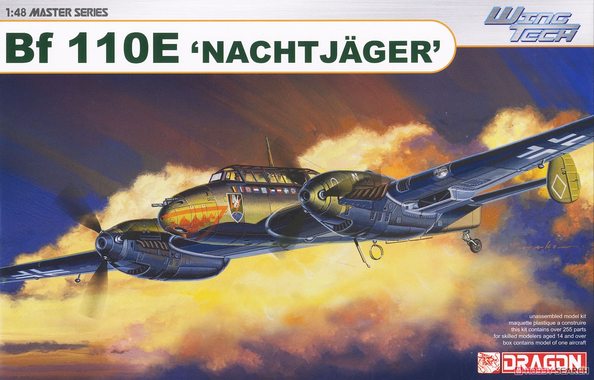 ドイツ空軍 メッサーシュミット Bf110E ナハトイェーガー (プラモデル) パッケージ1