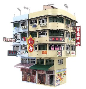 Bd11 香港旧市街 ジオラマビルセット (ミニカー)
