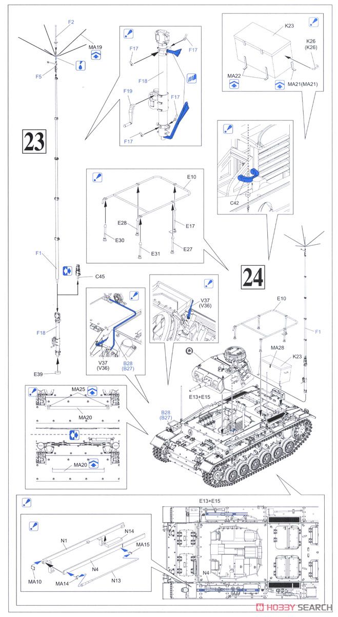 WW.II ドイツ アフリカ軍団III号指揮戦車H型 (スマートキット) (プラモデル) 設計図6