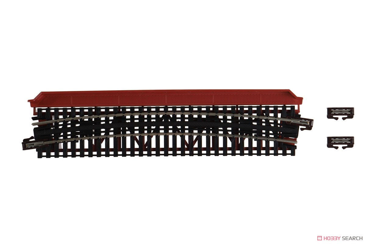Unitrack Single Track Deck Girder Curved Bridge, Vermilion, R19``(481mm)-15d  < R481-15T > (1 Piece) (Model Train) 商品画像2